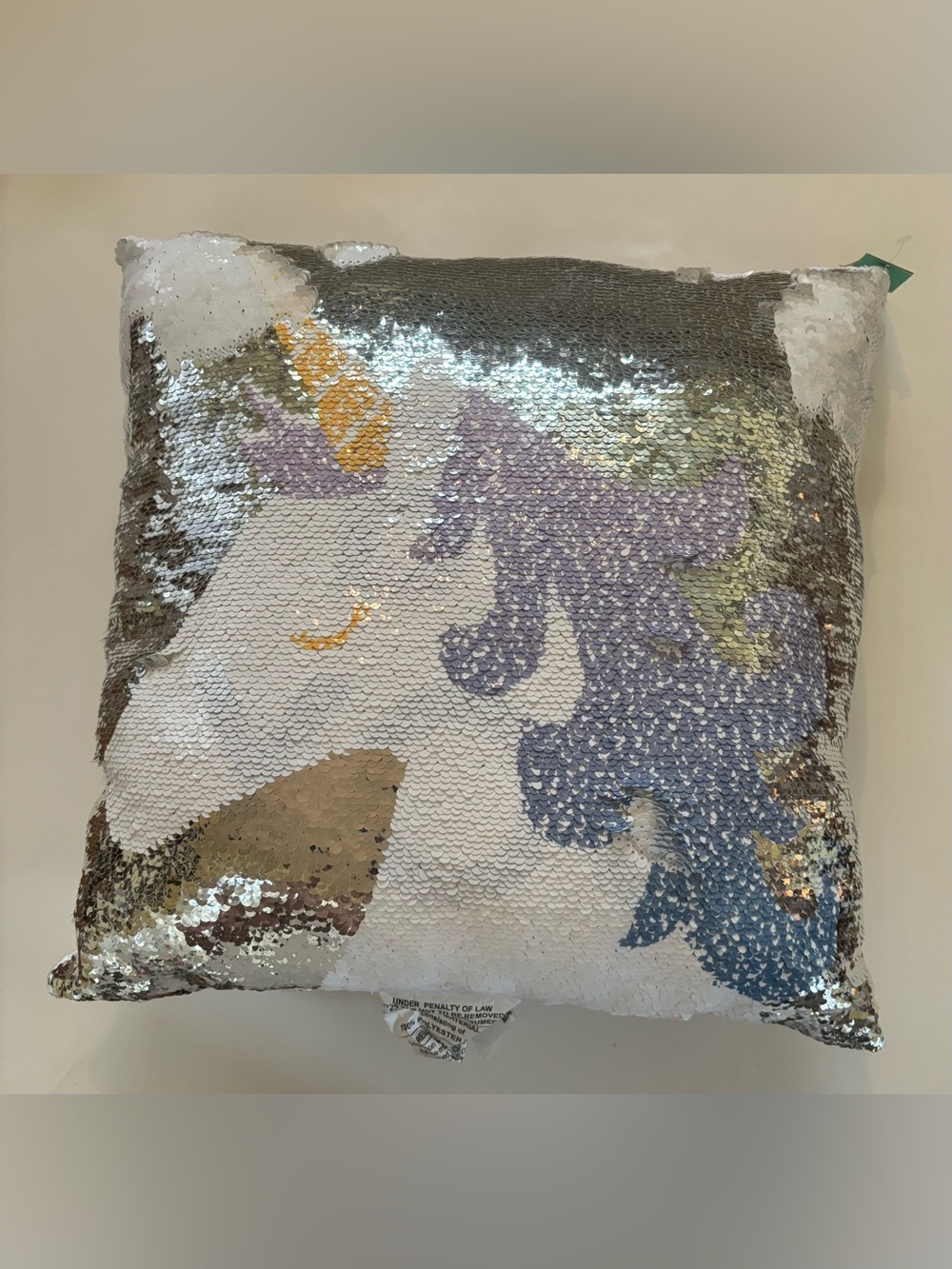 Flip sequin unicorn pillow NEW NWT Pillowfort  16”x16”